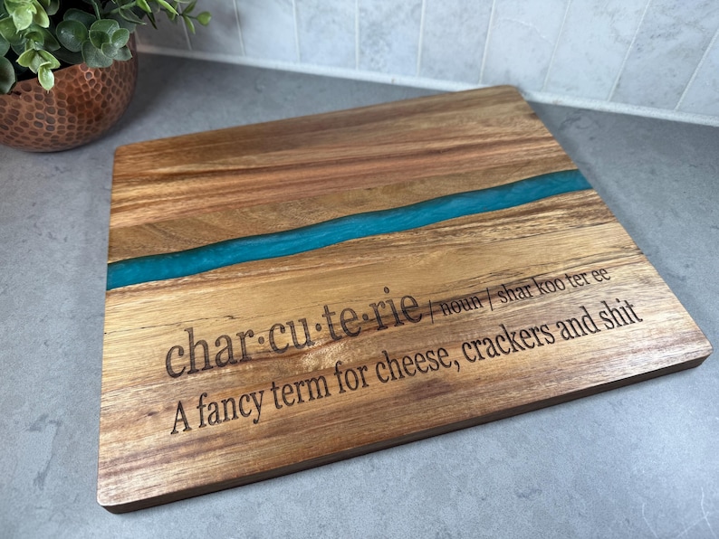 Funny Acacia Wood Charcuterie Board