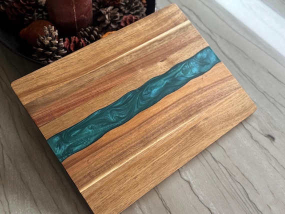 Acacia & Wide River Resin Charcuterie Board, Cheese Board, Serving Platter