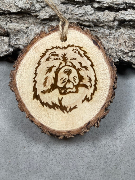 Chow, Chow Chow, Rustic Wood Ornament, Laser Engraved Ornament,, Pinon Wood Ornament, Wood Ornament, Laser Ornament