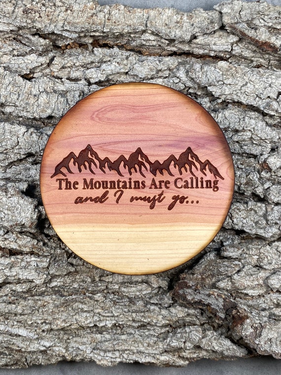 The Mountains Are Calling- Cedar coaster set