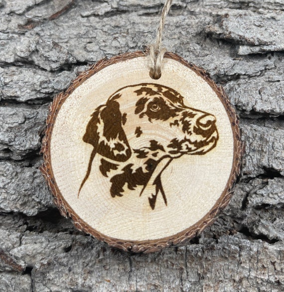 Dalmatian, Rustic Wood Ornament, Laser Engraved Ornament, Pinon Wood Ornament, Wood Ornament, Laser Ornament