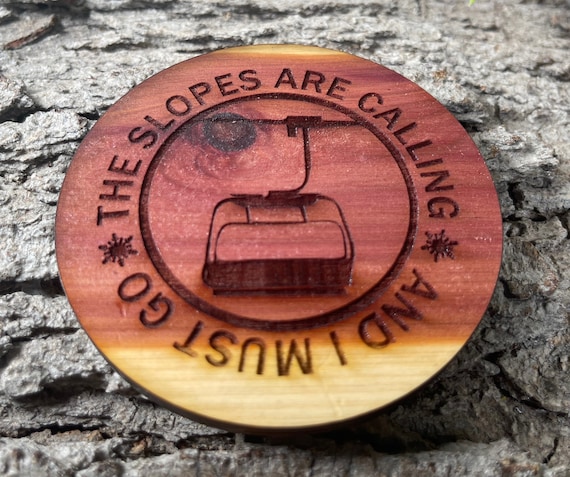 The Slopes are Calling and I must Go design - Cedar coaster set