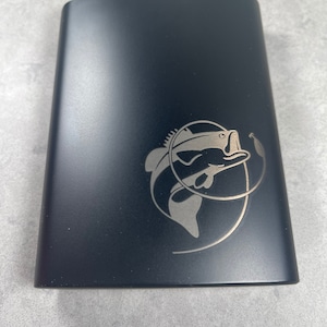 Fishing, Bass Fishing, Flask, black, Great Gift