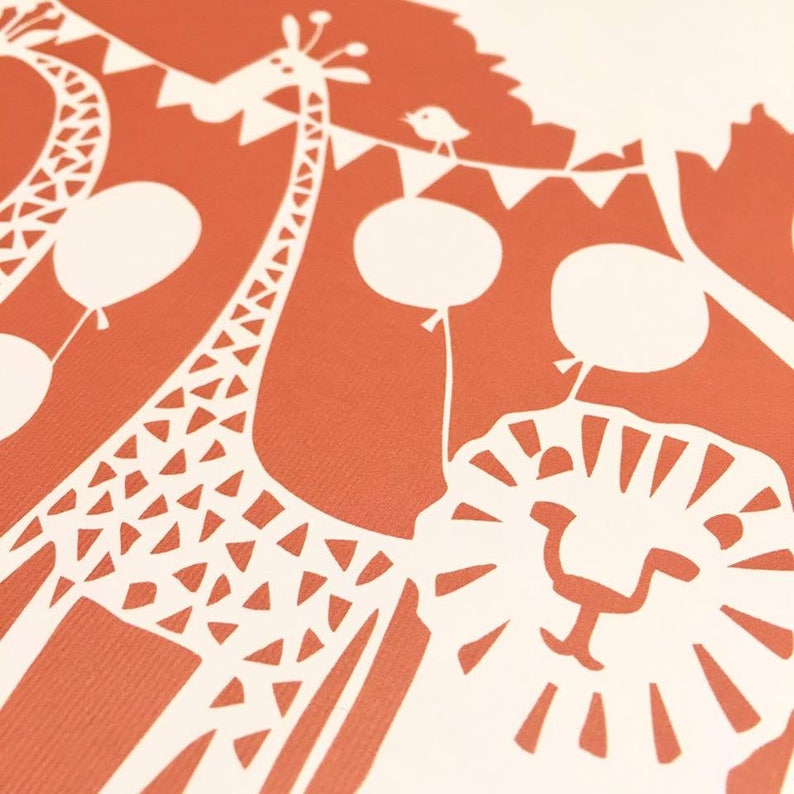 DIY Papercut Template Safari Party Commercial Licence