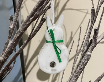 Fused Glass Hanging Bunnies