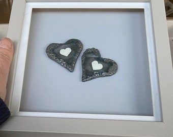 Silver Heart Fused Glass Picture Collection