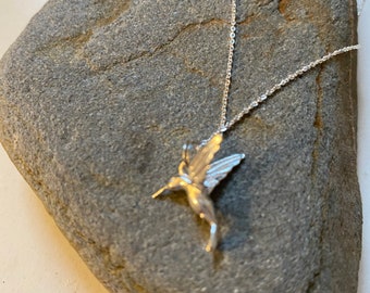 Silver Hummingbird and Bee Jewellery