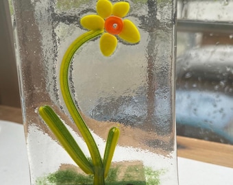 Fused Glass Daffodils