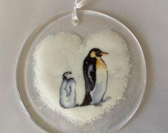 Fused glass penguin lover collection Penguins made from glass