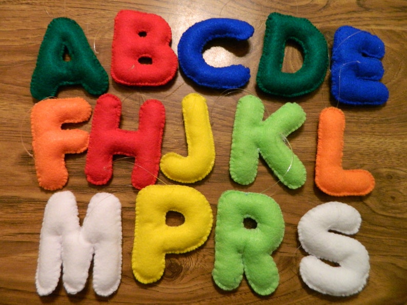 Felt Initial Ornament, Upper Case Letter About 3.5 to 4 Tall You Choose the Letter & Color