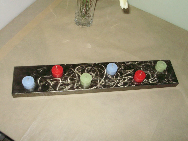 These Holders Really Standout-Free Shipping- just in time for the Holidays Tea Light Candle Holder Made in Steel with 6 Holes for candles
