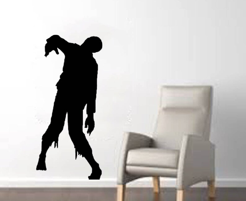 Scary Zombie Huge Halloween Wall Decal 22x 48 Etsy
