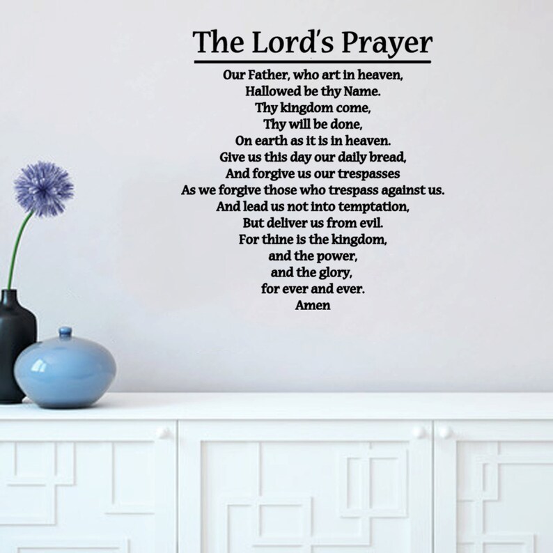 The Lord's Prayer religious wall decal 20 X Etsy