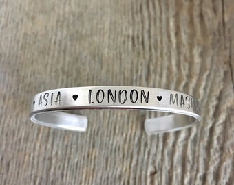 personalized bracelet with children's names