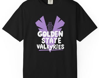 Golden State Valkyries WNBA T-Shirt: Garment-Dyed Cotton Fan Tee