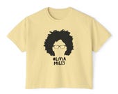 Olivia Miles Afro Silhouette with Glasses Women's Boxy Tee | Minnesota Lynx WNBA