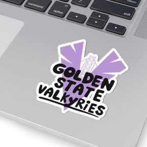 Calcomanía de vinilo impermeable para portátil de las Golden State Valkyries de la WNBA