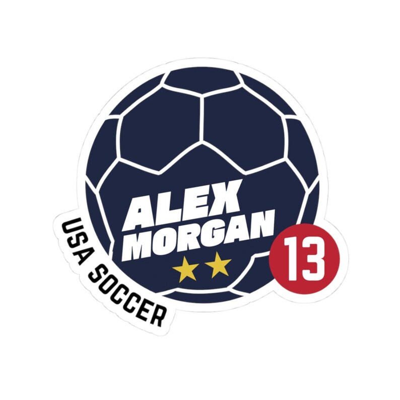 Alex Morgan USWNT Soccer Kiss-Cut Stickers | Soccer Player Decal image 2