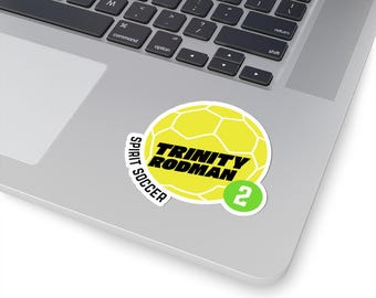 Naklejka Trinity Rodman Spirit Soccer | Naklejka na laptopa z winylu Kiss-Cut