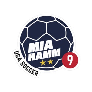 Mia Hamm USWNT Soccer Sticker | Women's National Team Decal image 3