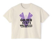 Golden State Valkyries Sports Team Graphic Women's Boxy Tee | Purple Logo