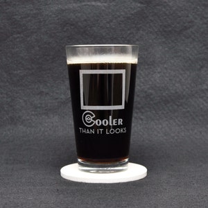 Colorado State Themed &quot;Cooler Than It Looks&quot; Beer Pint Glass Made in USA!