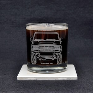 Toyota FJ62 Land Cruiser Vintage 4x4 Enthusiast Etched Whiskey Rocks Glass Gift Original Artwork Made in USA! Landcruiser FJ60