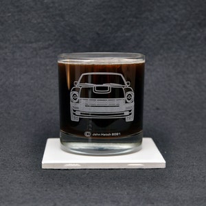 Datsun 240Z Fairlady Vintage Japanese Sports Car Etched Whiskey Rocks Glass Gift, Original Artwork, Made in USA! Nissan Z-Car