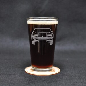 1966 Olds Toronado Beer Pint Glass, Vintage American Muscle Car, Cruiser, Original Artwork, USA Made