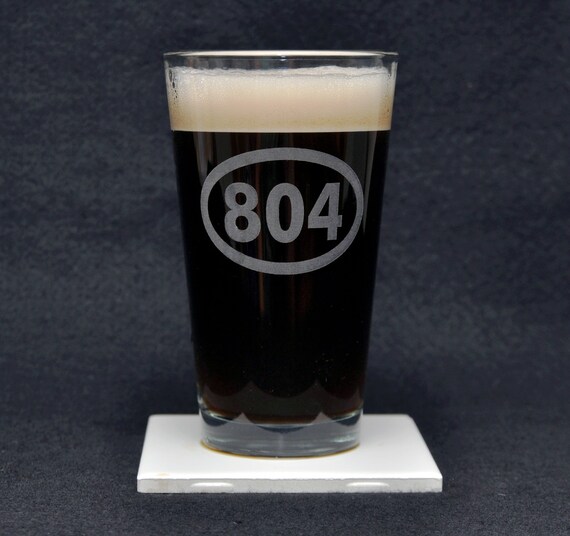 Richmond VA Virginia Telephone Area Code 804 Etched Beer Pint - Etsy