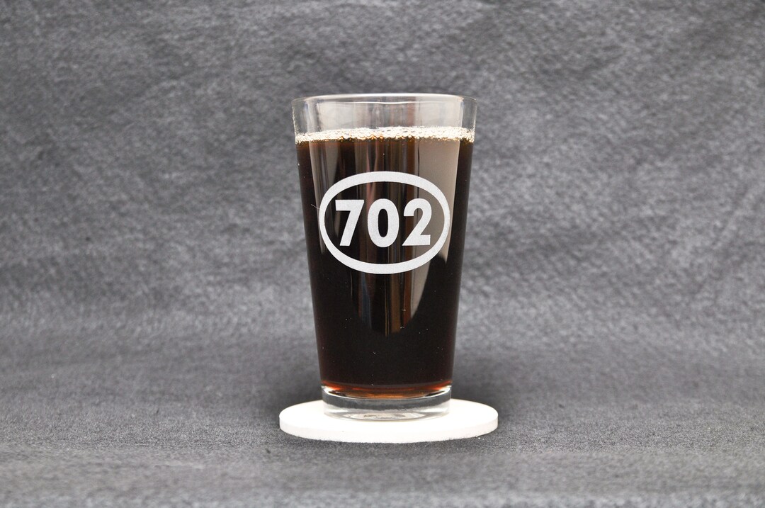 Las Vegas, Nevada Area Code 702 Etched Beer Pint Glass - Made in USA - Etsy