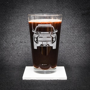 Toyota 4Runner 5th Gen 4x4 Off Road Driving Themed Etched Beer Pint Glass Gift, Original Artwork, USA Made