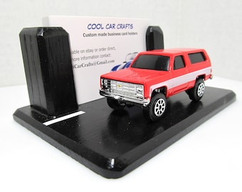 Chevy Blazer K5 Business Card Holder &quot;Street Scene&quot; desk display
