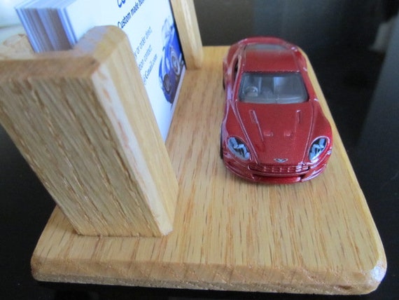 Aston Martin Dbs Business Card Holder Solid Oak Desk Display Etsy