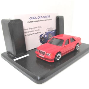 Mercedes Benz 500E-visitekaarthouder: bureaudisplay / kunst (2 kleuropties)