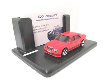 Mercedes Benz 500E Business Card Holder: desk display / Art (2 color options)