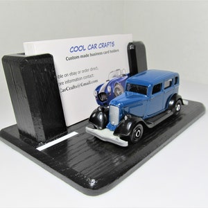 1933 Plymouth Sedan-visitekaartjeshouder - bureaudisplay / kunst
