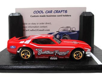 1971 Mustang Funny Car Business Card Holder: Drag Strip diorama!