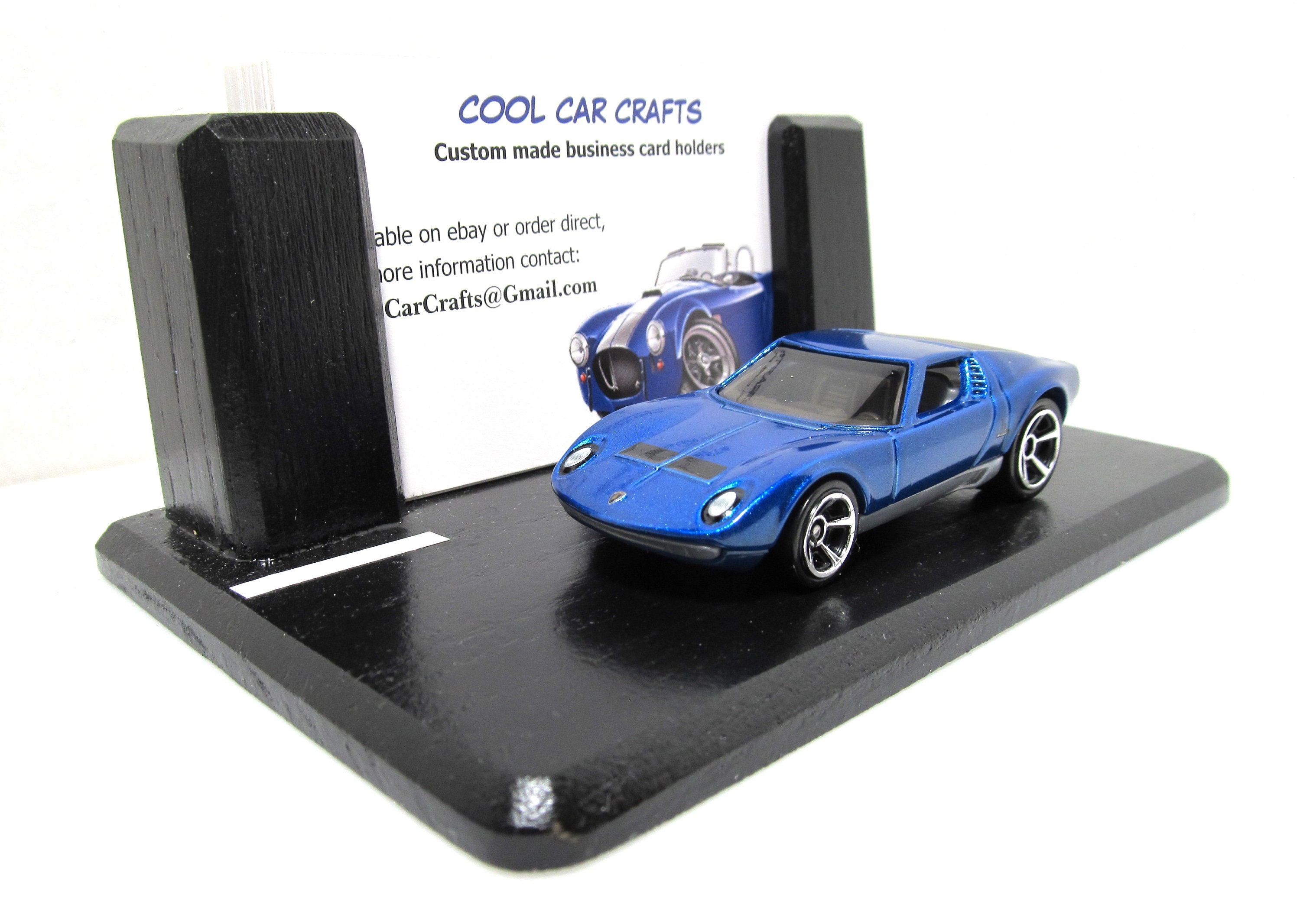 Porta-cartões de visita Lamborghini Miura SV Expositor de mesa "Street Scene" (2 opções)