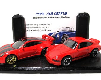 Porsche 911 Business Card Holder Heritage edition with two models &quot; classic & contemporary&quot;