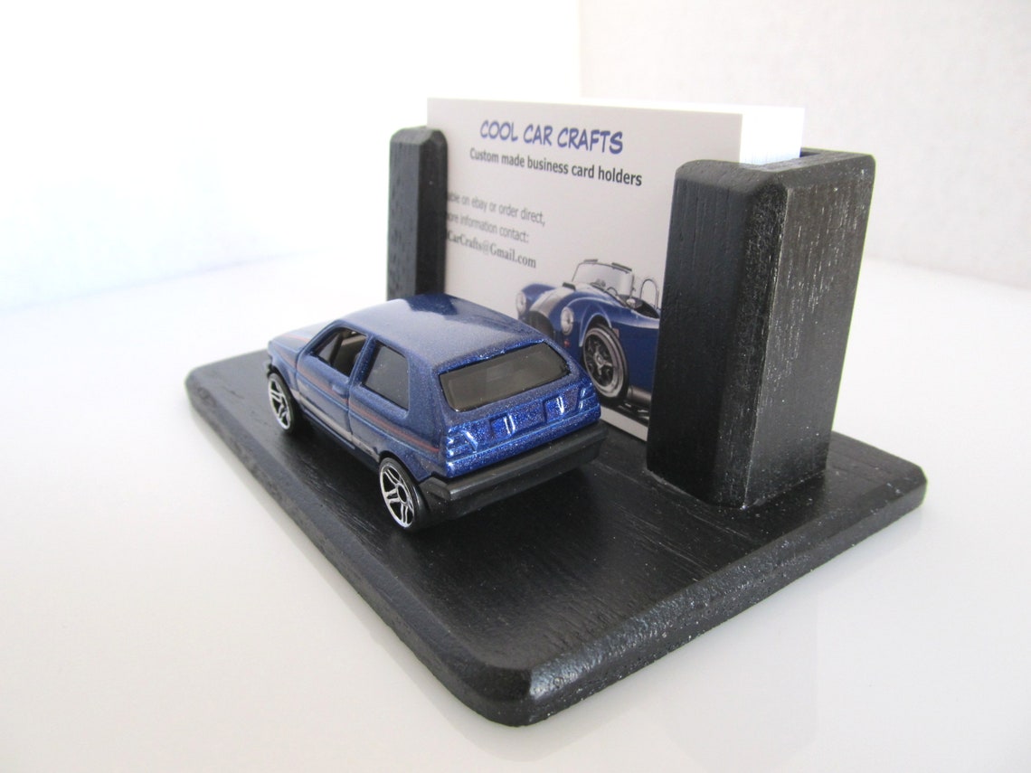 VW Golf Business Card Holder desk display / Art Etsy