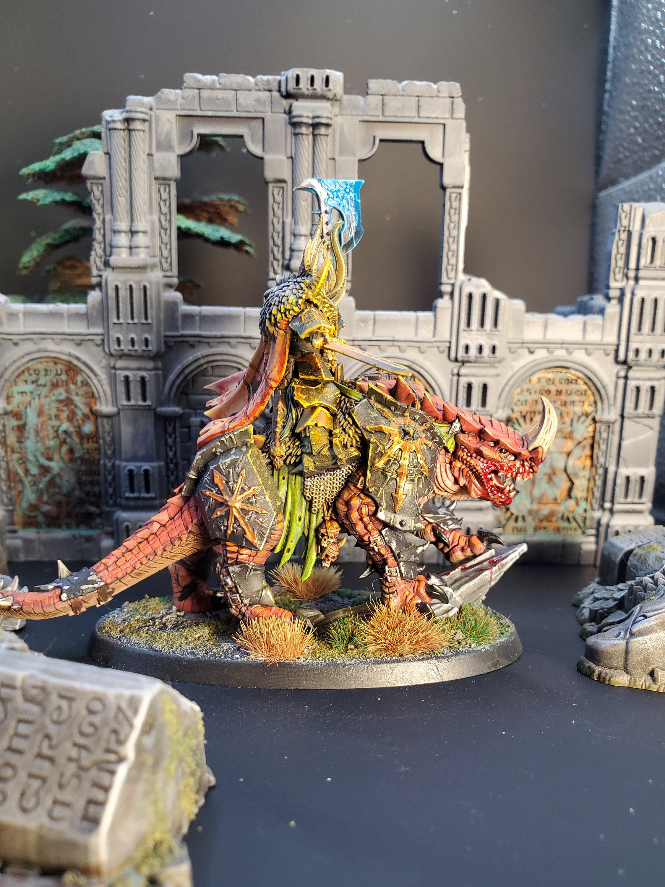 Age of Sigmar, Chaos Lord on Karkadrak - Etsy