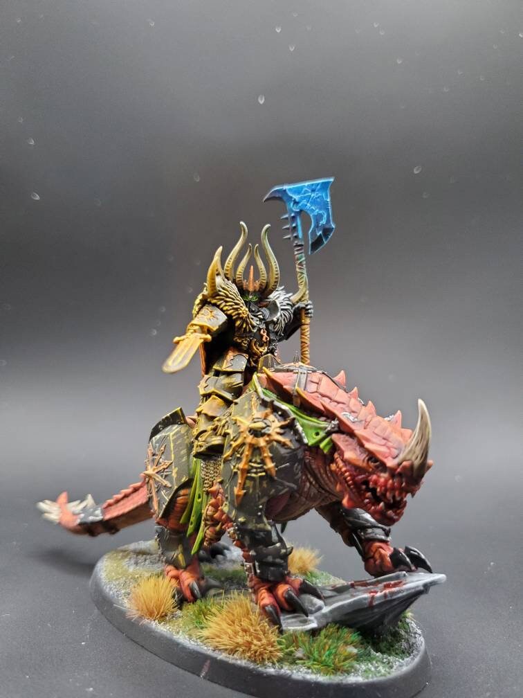 Age of Sigmar, Chaos Lord on Karkadrak - Etsy