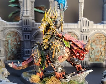 Age of Sigmar, Chaos Lord on Karkadrak - Etsy