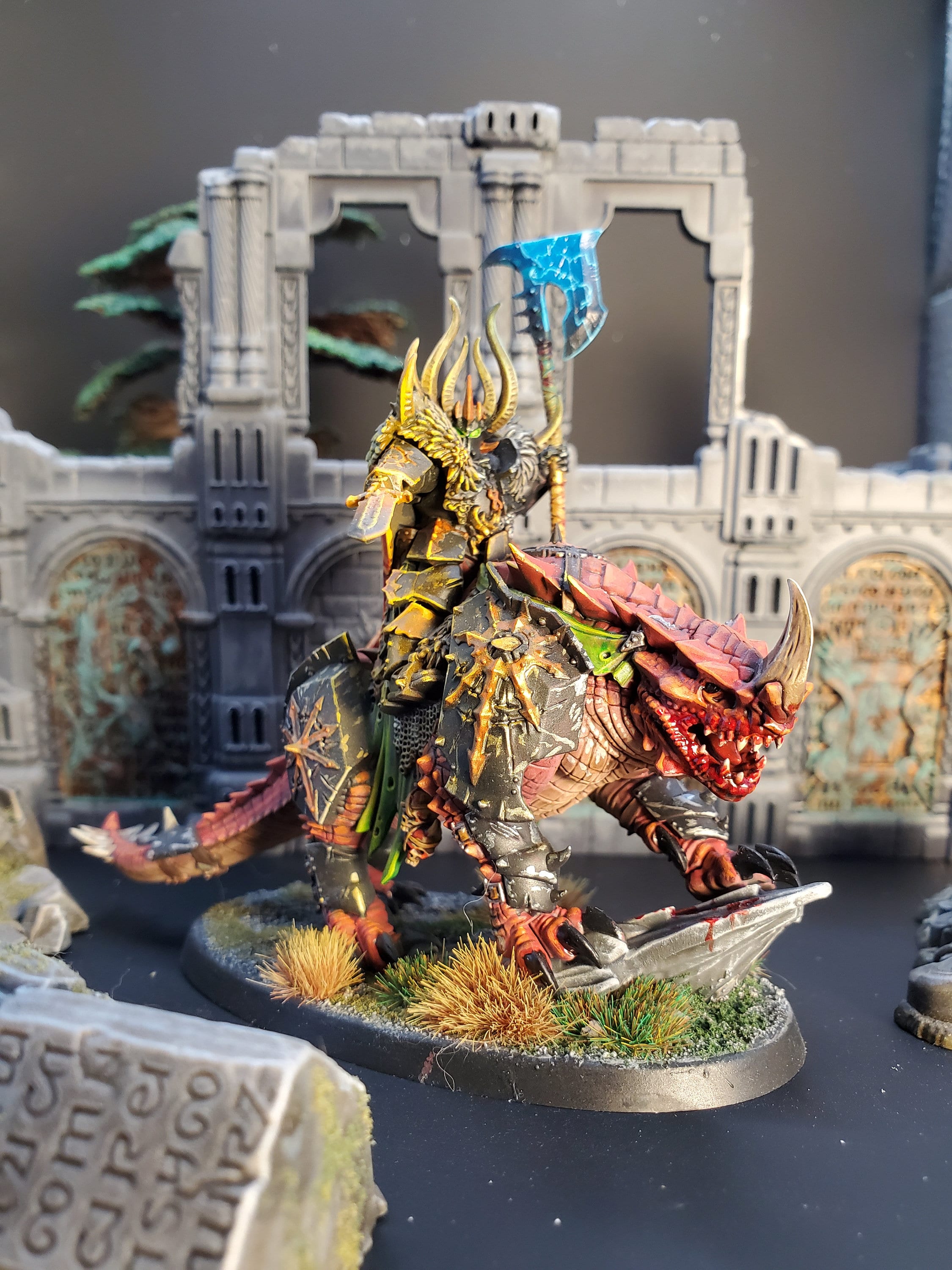 Age of Sigmar, Chaos Lord on Karkadrak - Etsy