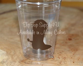 24+ Cowboy boot Cowgirl boot clear party disposable cups or 20+ vinyl decals.Western, Birthday Party, boot, Gender Reveal, Baby Shower B-210