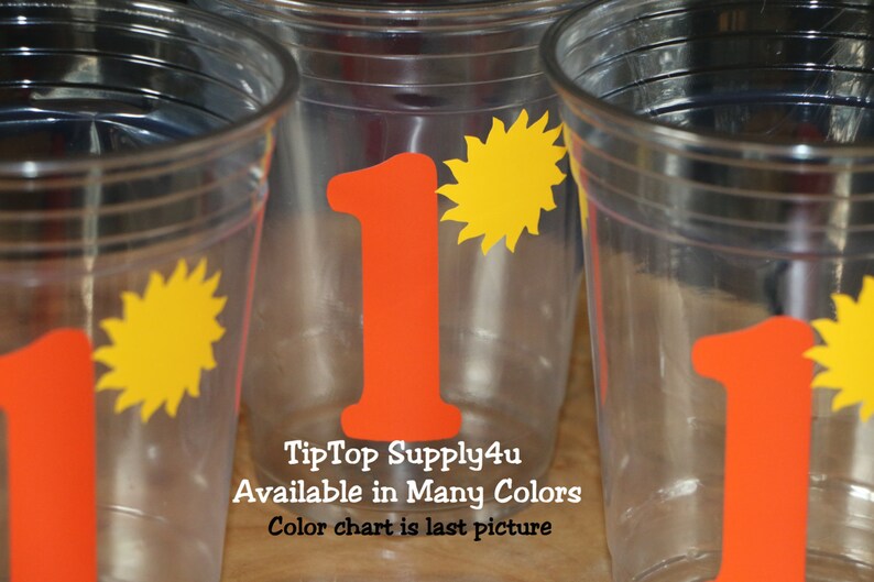 24+ You are my Sunshine /& Age clear party cups or 20+ vinyl decals girl party B-152 C-214NO picnic Kids party,Birthday,cup,girl birthday