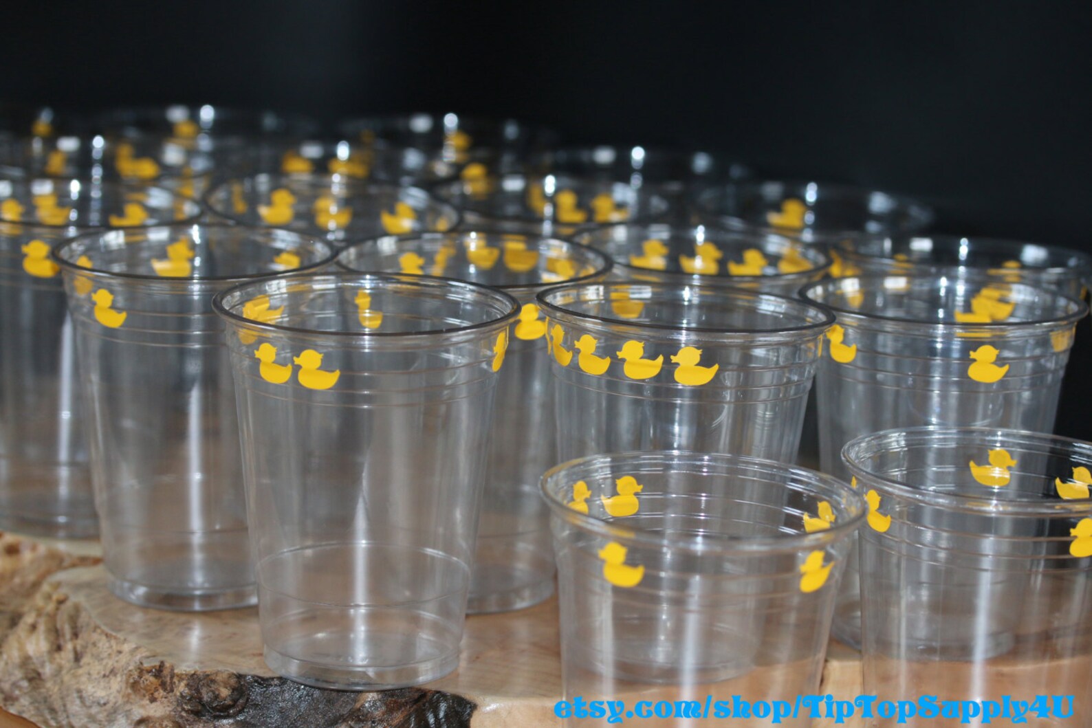 24+ Rubber Duck Clear Party Disposable Cups or 20+ Decals Only Rubber ...