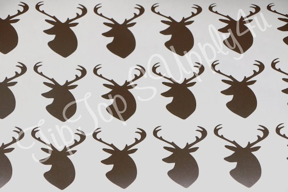 antlers Baby Shower,boy birthday Vinyl B-75 buck 24+ deer head clear party disposable cups or 20+ decals hunter Outdoor party