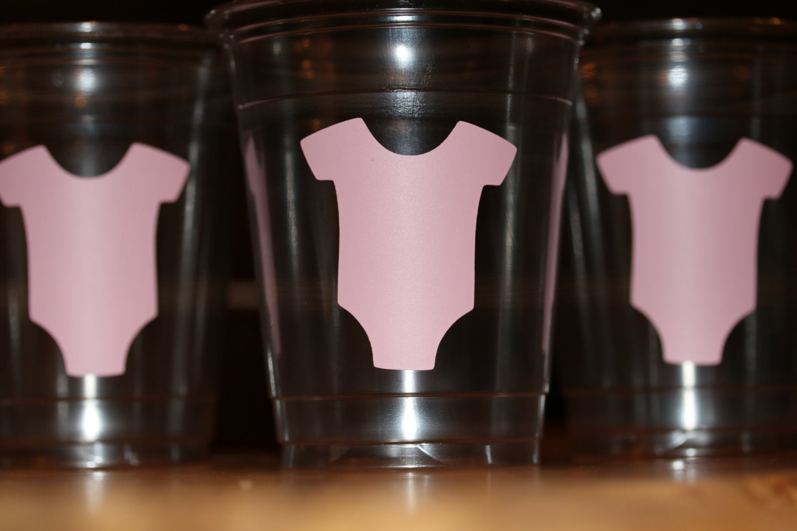 24 Onsie Clear Party Disposable Cups or 20 Vinyl Decals Etsy